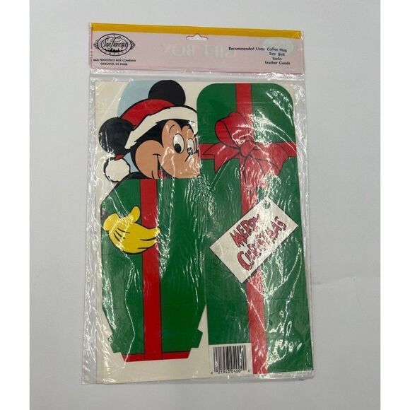 Vintage Disney Mickey Mouse Gift Box Set Of 2 Pop Up Christmas San Francisco - Picture 6 of 6